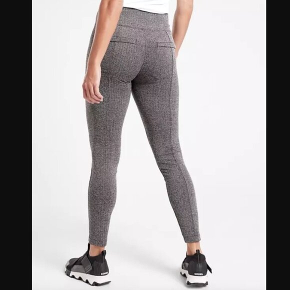 Athleta Delancey herringbone tight, gray, large - Picture 2 of 3